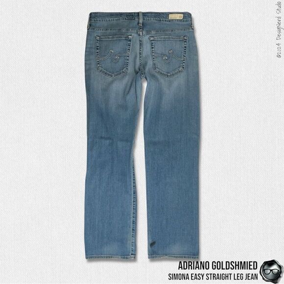 ADRIANO GOLDSCHMIED SIMONA EASY STRAIGHT LEG JEANS DISTRESSED SIZE 30R - Picture 8 of 15